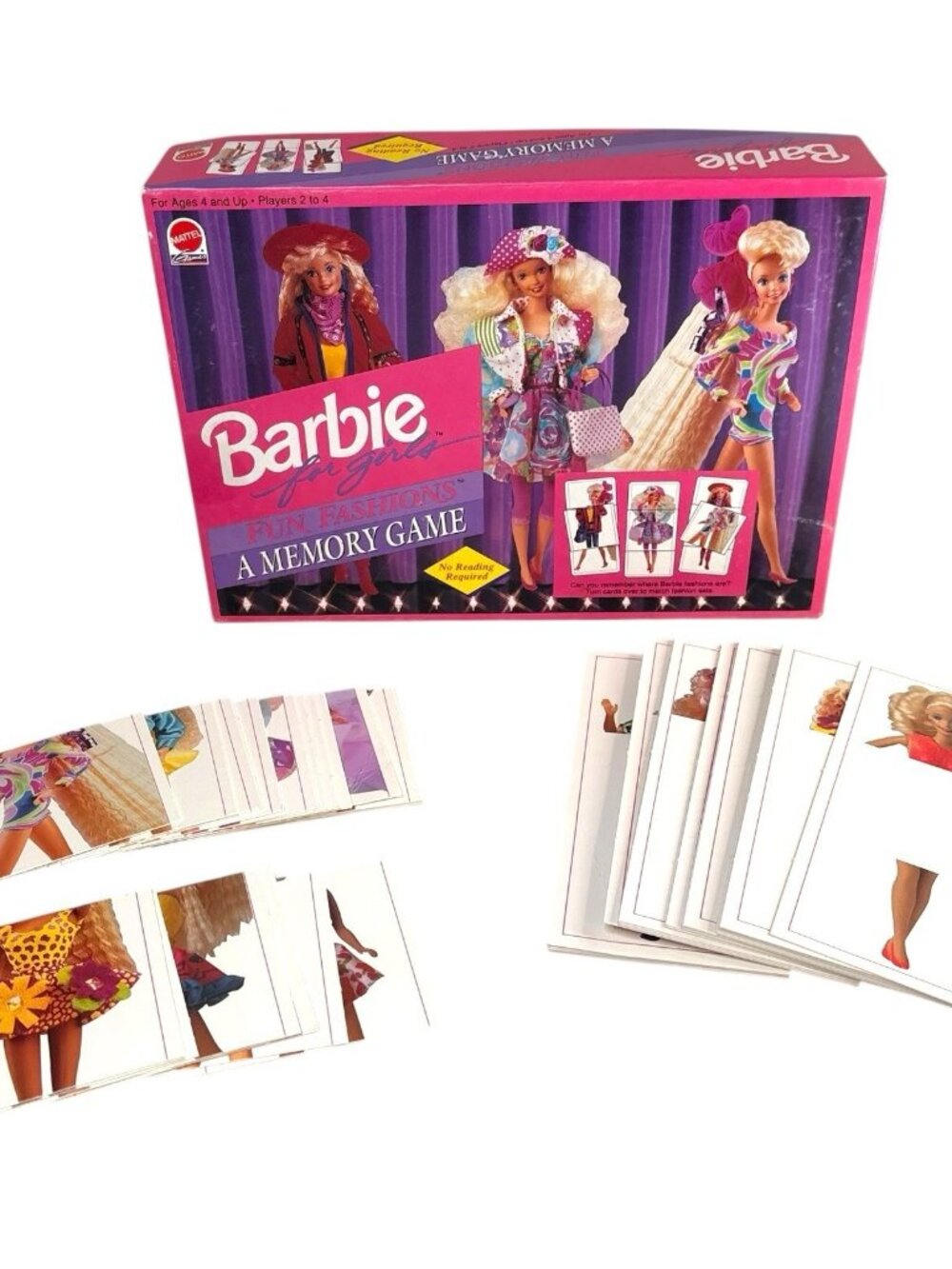 Vintage 90s Barbie for Girls Fun Fashions Memory Game 1992 Mattel COMPLETE GUC